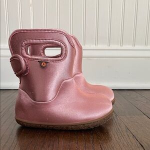 Bogs Shiny Pink Kids Snow Boots 7T